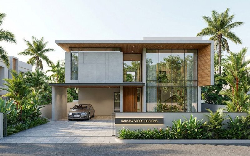 Luxury Minimalist House Design in India | Modern Home – Naksha Store